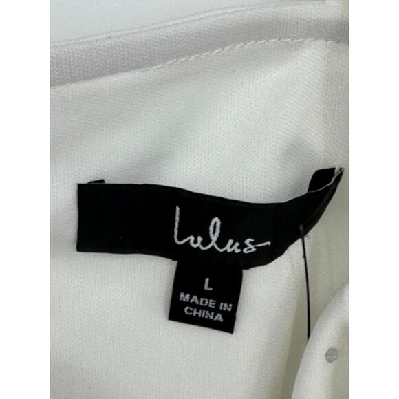 Lulus New! Lively Sparkle White Rhinestone Crop Tank Top Sleevelss Party Vacay L - Picture 5 of 8